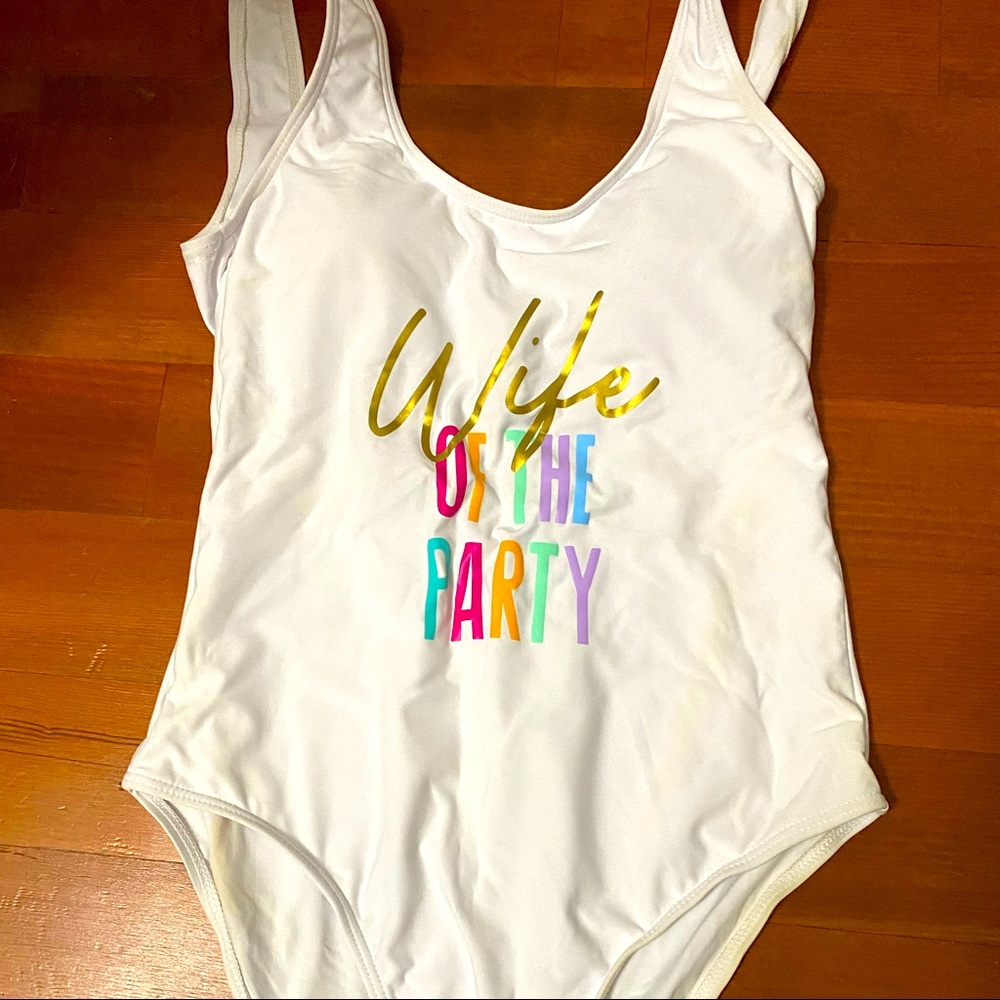 Wife of the party one piece swim suit